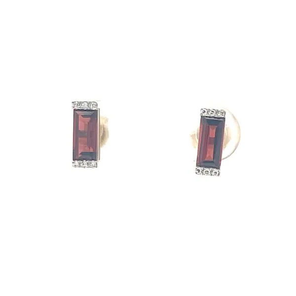 Modern Birthstone Earrings-Garnet-January Bryan Jewelry Prattville, AL
