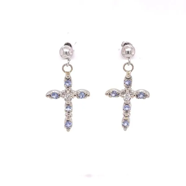 Tanzanite Cross Earrings Bryan Jewelry Prattville, AL