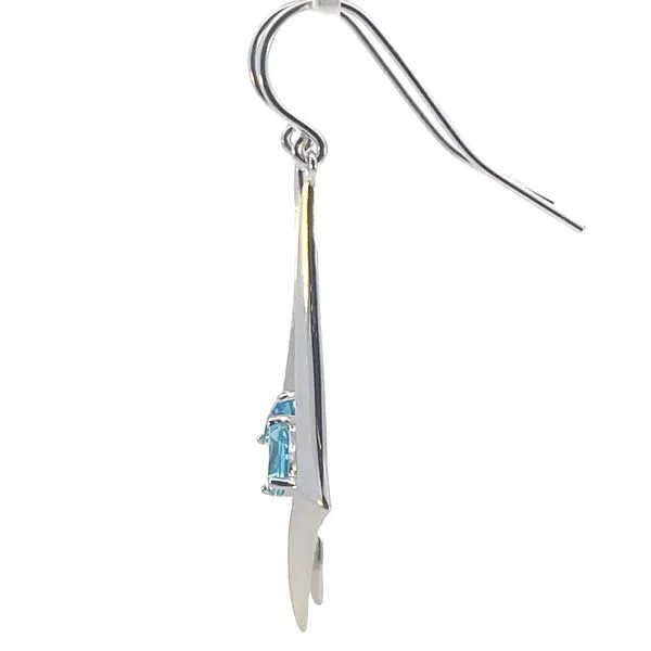Modern Fashion Earrings- Blue Topaz Image 2 Bryan Jewelry Prattville, AL
