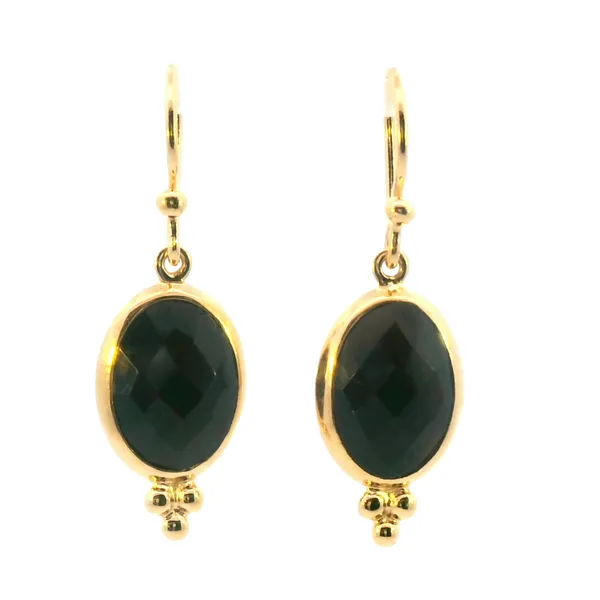 Black Onyx Yellow Vermeil Dangle Earrings Bryan Jewelry Prattville, AL