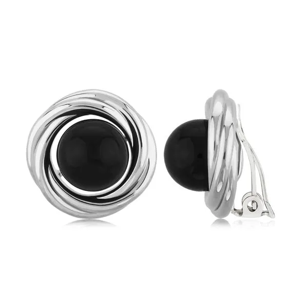 Non-pierced 8mm onyx & sterling silver earring Bryan Jewelry Prattville, AL
