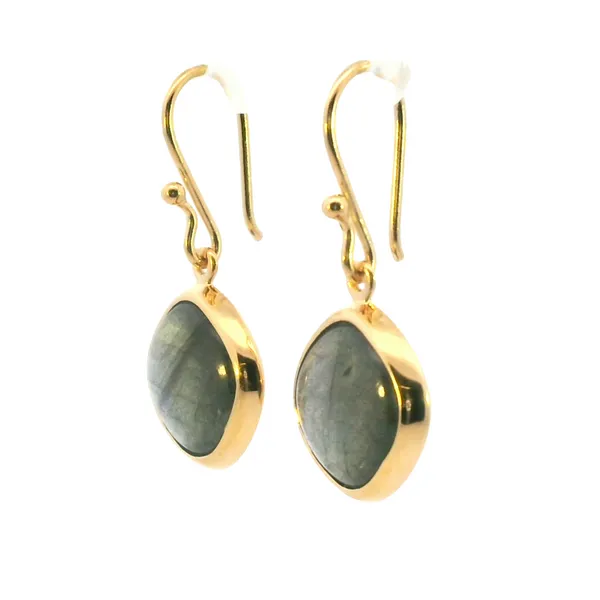 Labradorite Yellow Vermeil Dangle Earrings Image 2 Bryan Jewelry Prattville, AL