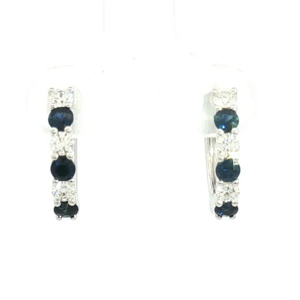 Sapphire and Diamond earrings in 14k white Bryan Jewelry Prattville, AL