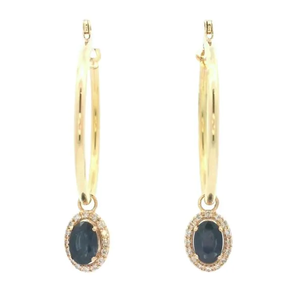 14ky Hoops with Sapphire & Diamond Dangles Bryan Jewelry Prattville, AL