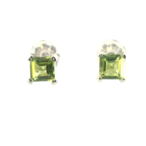 6x6mm Princess Cut Peridot Studs Image 2 Bryan Jewelry Prattville, AL