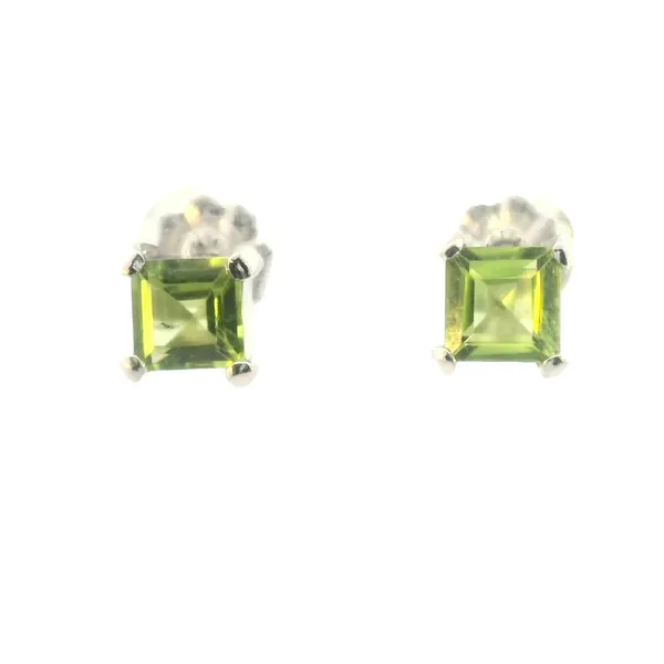 6x6mm Princess Cut Peridot Studs Image 4 Bryan Jewelry Prattville, AL