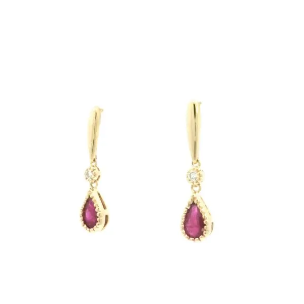 Ruby and Diamond Earrings Image 2 Bryan Jewelry Prattville, AL