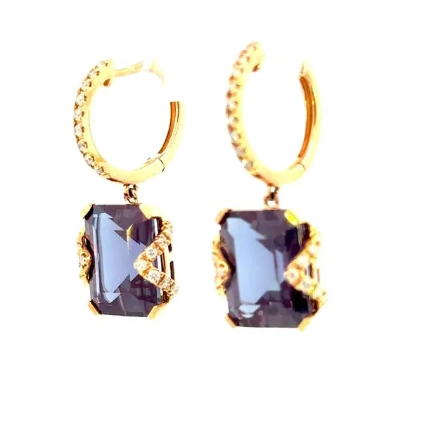 Created Alexandrite & Diamond Earrings in 14ky Image 2 Bryan Jewelry Prattville, AL