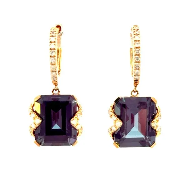 Created Alexandrite & Diamond Earrings in 14ky Bryan Jewelry Prattville, AL