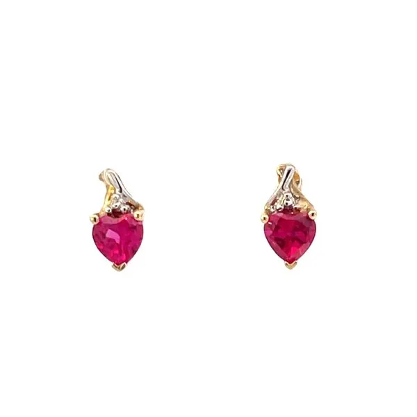 Previously Loved synthetic ruby earrings in 10ky Bryan Jewelry Prattville, AL