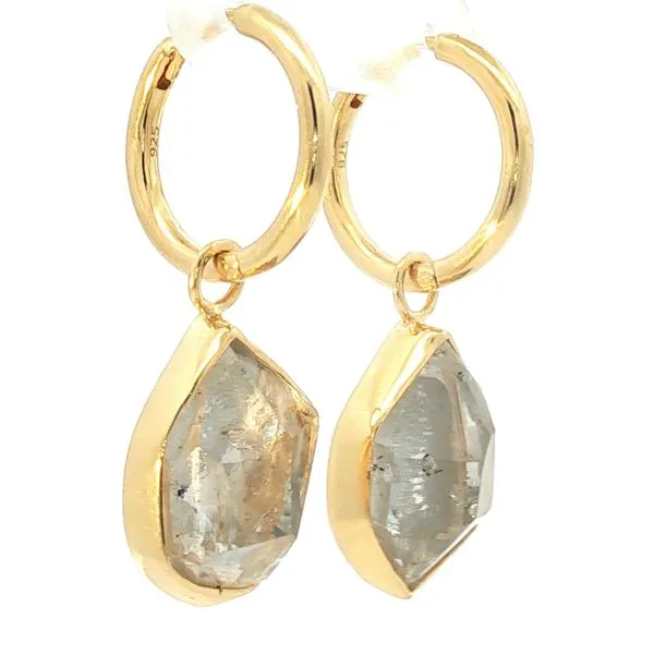 HERKIMER Silver Earrings. 18k Gold Plating Image 3 Bryan Jewelry Prattville, AL