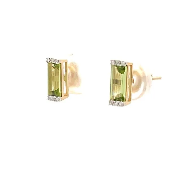 Modern Birthstone Earrings-Peridot-August Image 2 Bryan Jewelry Prattville, AL
