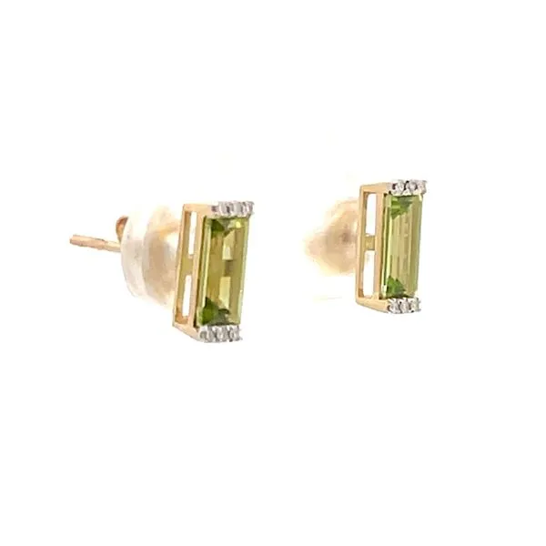 Modern Birthstone Earrings-Peridot-August Image 3 Bryan Jewelry Prattville, AL