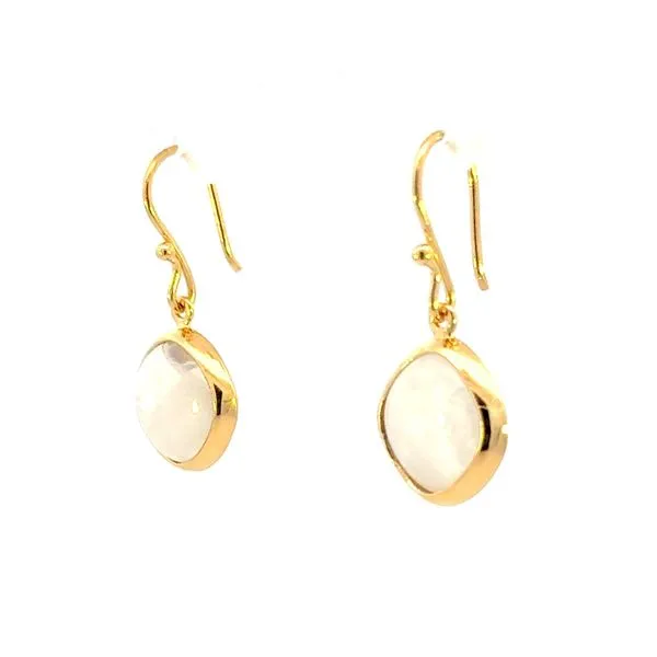 Rainbow Moonstone yellow vermeil dangle earrings Image 3 Bryan Jewelry Prattville, AL
