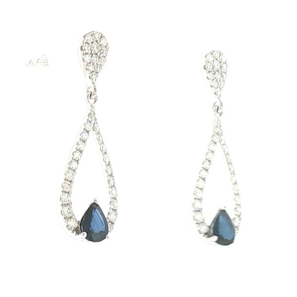 Elegant Radiance: sapphire & Diamond Drop Earrings Image 2 Bryan Jewelry Prattville, AL