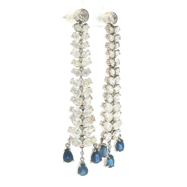 Sapphire Finale Diamond Earrings Image 3 Bryan Jewelry Prattville, AL
