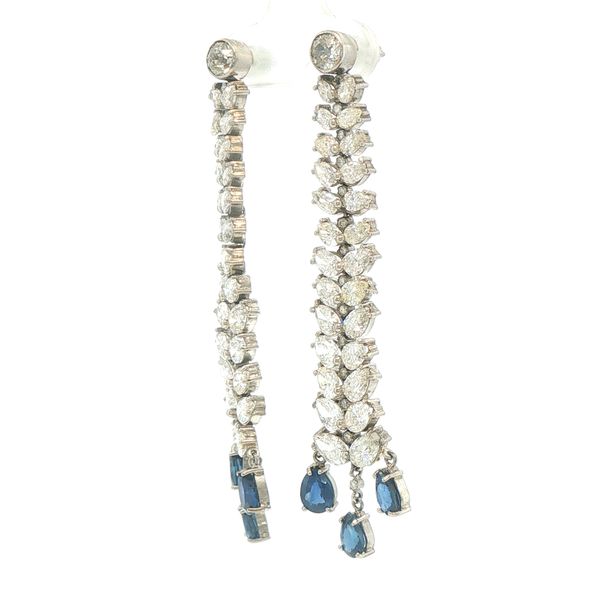 Sapphire Finale Diamond Earrings Image 4 Bryan Jewelry Prattville, AL