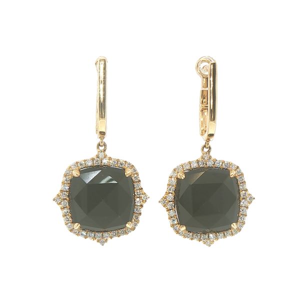 Doves by Doron Paloma Black Onyx & Diamond Earrings in 18K Yellow Gold Bryan Jewelry Prattville, AL