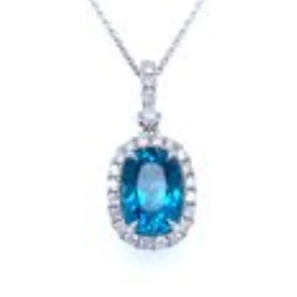 Absolutely Stunning Blue Zircon Pendant Image 3 Bryan Jewelry Prattville, AL