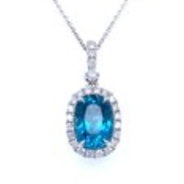 Absolutely Stunning Blue Zircon Pendant Bryan Jewelry Prattville, AL