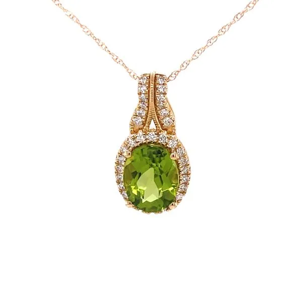 Lavish & Refreshing Peridot Pendant-14ky Image 2 Bryan Jewelry Prattville, AL