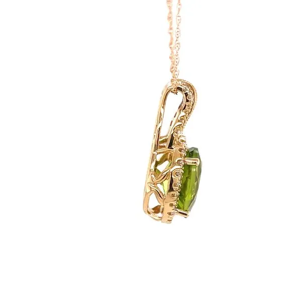 Lavish & Refreshing Peridot Pendant-14ky Image 3 Bryan Jewelry Prattville, AL