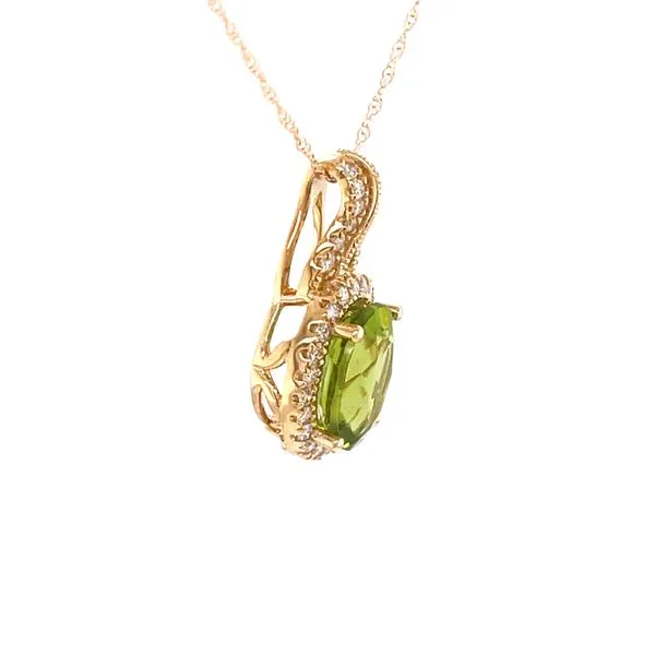Lavish & Refreshing Peridot Pendant-14ky Image 4 Bryan Jewelry Prattville, AL