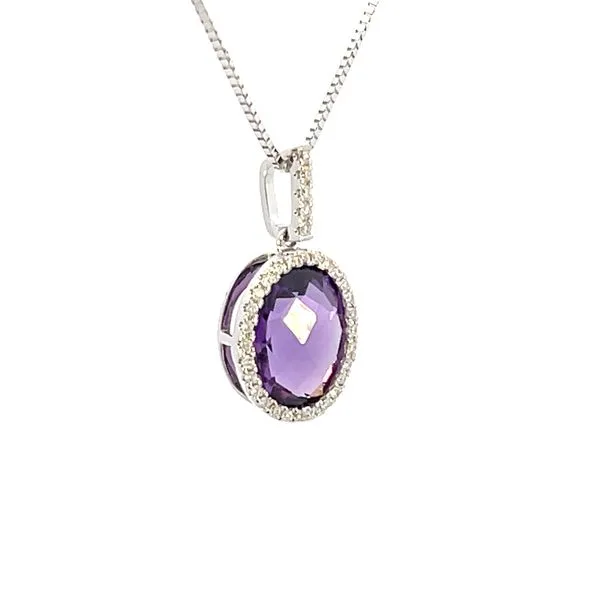 Amethyst & Diamond Pendant Image 5 Bryan Jewelry Prattville, AL