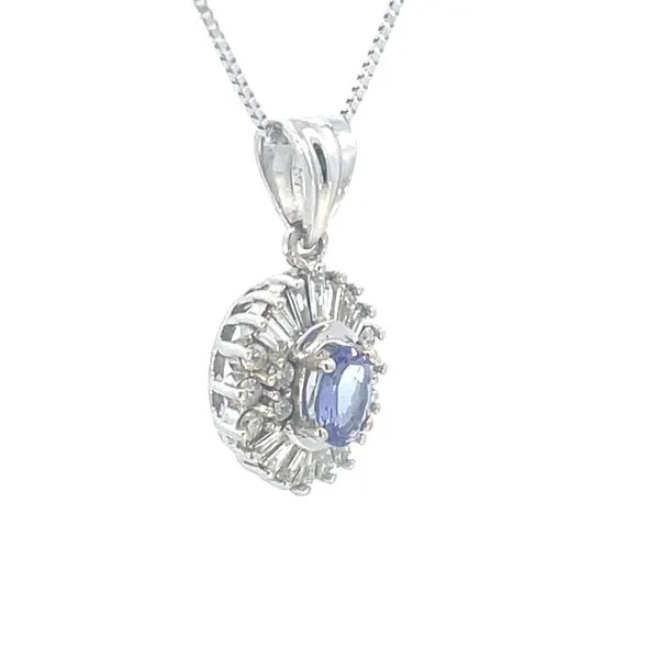 Ballerina Style Pendant with Tanzanite in 14kw Image 2 Bryan Jewelry Prattville, AL