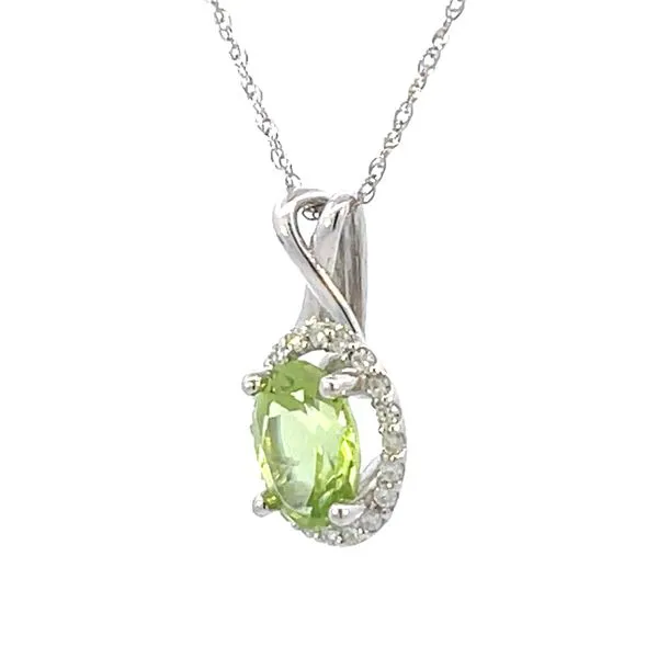 Peridot & diamond pendant 14kw- 18 inches Image 3 Bryan Jewelry Prattville, AL