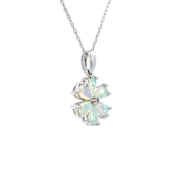 Opal cluster pendant with diamond accent-10kw Image 2 Bryan Jewelry Prattville, AL
