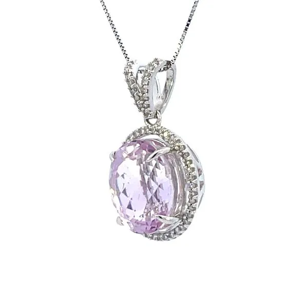 Kunzite & diamond pendant-14kw Image 3 Bryan Jewelry Prattville, AL