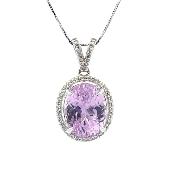 Kunzite & diamond pendant-14kw Bryan Jewelry Prattville, AL