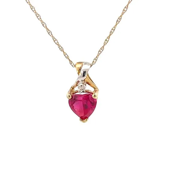 Previously Loved heart shaped synthetic ruby pendant Bryan Jewelry Prattville, AL