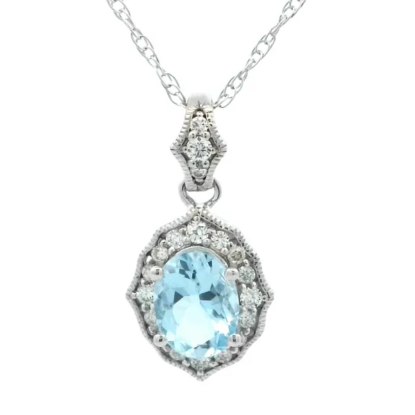 Oval Aquamarine & diamond pendant Bryan Jewelry Prattville, AL