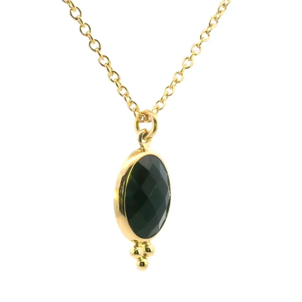 Black Onyx Yellow Vermeil Pendant Image 4 Bryan Jewelry Prattville, AL