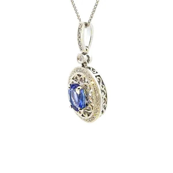 8x6 Tanzanite & Diamond Pendant Image 2 Bryan Jewelry Prattville, AL