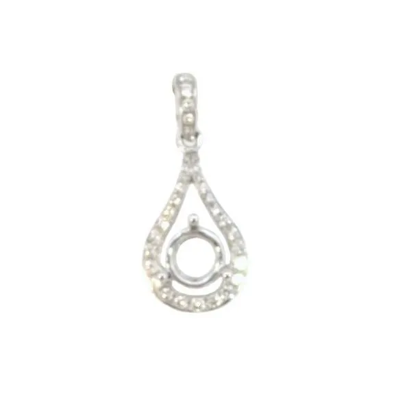 Rhodolite Garnet and diamond pendant in 18kw Image 2 Bryan Jewelry Prattville, AL