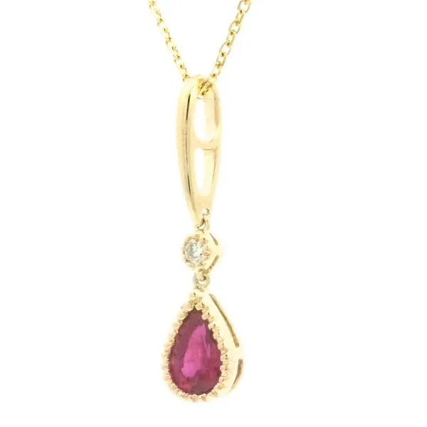 Radiant in Ruby-Ruby and Diamond Pendant Image 3 Bryan Jewelry Prattville, AL