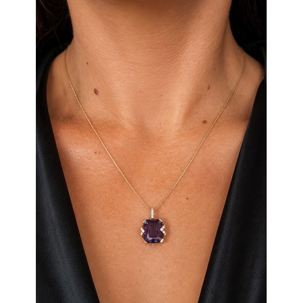 Created Alexandrite & Diamond Pendant in 14ky Image 5 Bryan Jewelry Prattville, AL