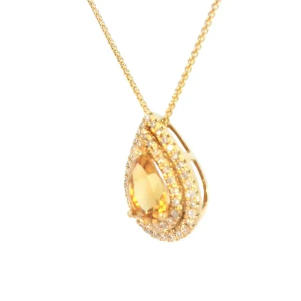 Citrine & Diamond Pendant in 14ky Image 2 Bryan Jewelry Prattville, AL