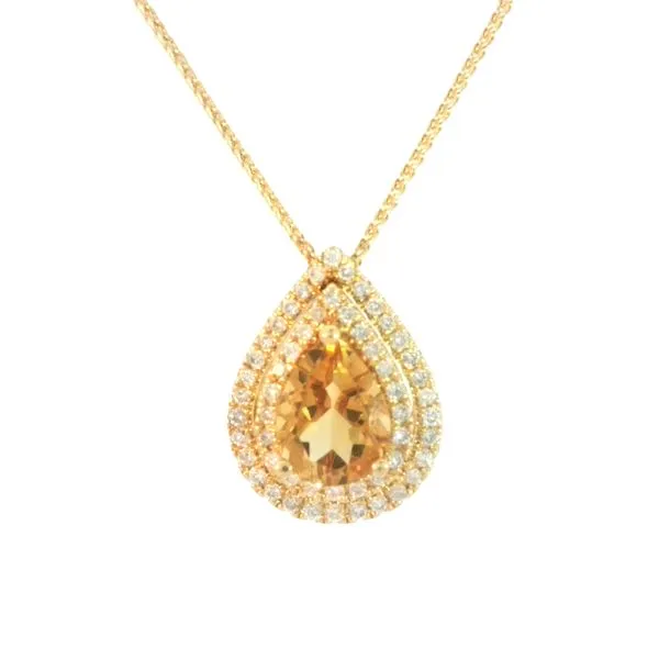 Citrine & Diamond Pendant in 14ky Bryan Jewelry Prattville, AL