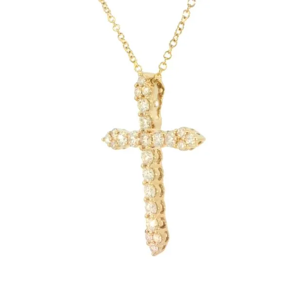 Diamond Cross Pendant in 14ky Image 2 Bryan Jewelry Prattville, AL