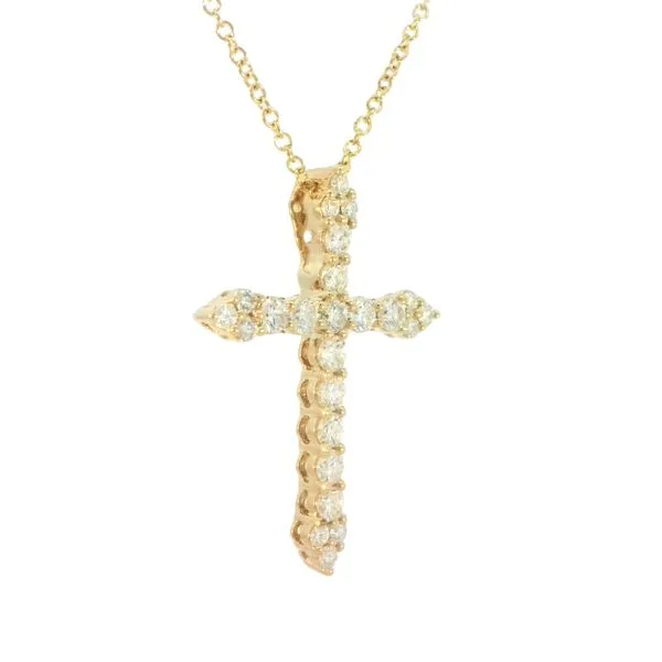 Diamond Cross Pendant in 14ky Image 3 Bryan Jewelry Prattville, AL