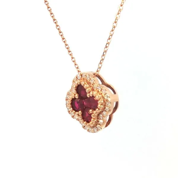 Rich, Romantic, Ruby Pendant in Rose Gold Image 2 Bryan Jewelry Prattville, AL