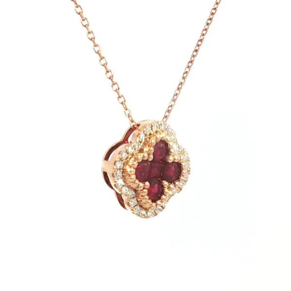Rich, Romantic, Ruby Pendant in Rose Gold Image 3 Bryan Jewelry Prattville, AL