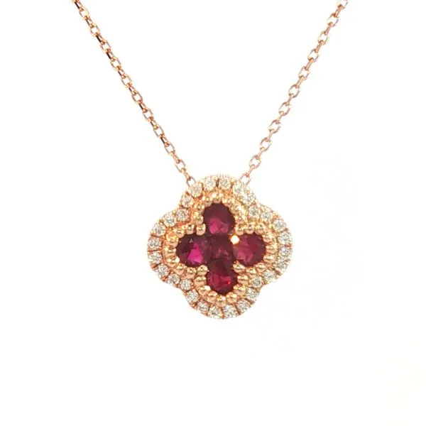 Rich, Romantic, Ruby Pendant in Rose Gold Bryan Jewelry Prattville, AL