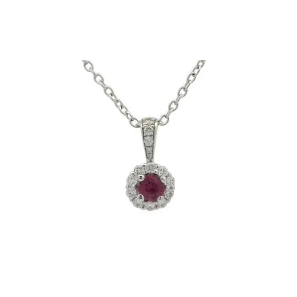 Ruby and diamond necklace in 14kw Bryan Jewelry Prattville, AL