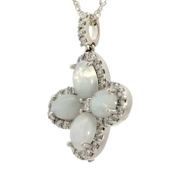 Opal & Diamond Pendant-14ky Image 4 Bryan Jewelry Prattville, AL