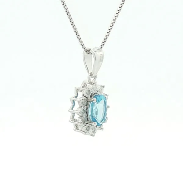 Blue Topaz Pendant Image 2 Bryan Jewelry Prattville, AL